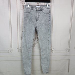 Zara Skinny High Rise Acid Wash Jeans
